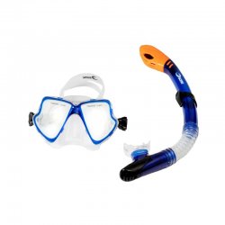 cyklop snorkel vuxen billig dry top soak blå snorling