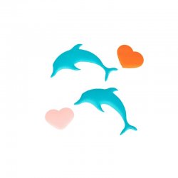 Klistermärke delfiner och hjärtan. Handla billigt online.