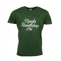 Klubb t-shirt med Upsala simsällskap grön. Finns i barn och vuxen storlek för omgående leverans. Online och i butik