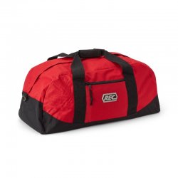 Bra och rymlig väska till träningsprylarna, simväska, badväska. Väskan är röd/svart.
