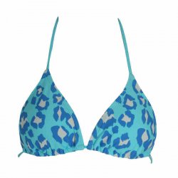 Bikiniöverdel dam mönstrad blå