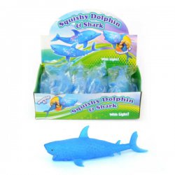 Leksaker - Blinkande haj Squeezer till barn från 6 år. Passar bra till kvällen. Lyser upp rummet när hajen blinkar.