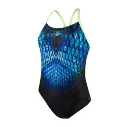 Baddräkt dam Digital rippleback blue - Speedo