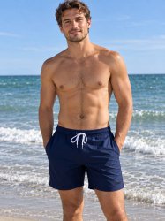 Badshorts herr marin från Svenka varumärket Soak. Bra och mjuka badshorts till semester och bad