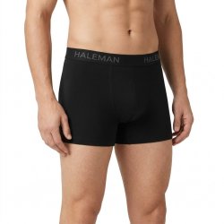 Bambukalsonger stora storlekar i ett praktiskt 2-pack med svarta boxerkalsonger från Berga, fotograferade framifrån.