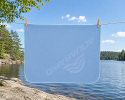 Microfiberhandduk till stranden och badhuset. Torkar snabbt och har bra uppsugningsförmåga.