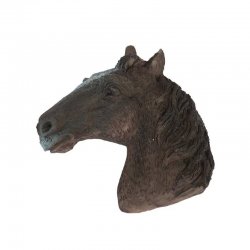 Magnet med häst huvud. Billig magnet med svart häst huvud.