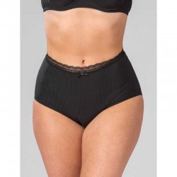 Svarta maxitrosor till dam med spets