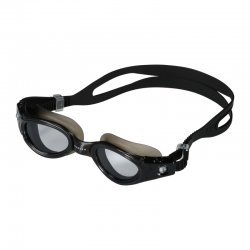 Simglasögon vision 6-12 år från Strooem. Bra och sköna simglasögon svarta med klart glas till simskolan, simträning