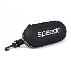 Simglasögonfodal svart/vit från kända varumärket Speedo. Passar till simglasögon från olika märken. Billigt hos simbutiken