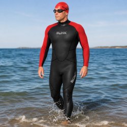 Våtdräkt herr Activ med röda armar för open water och triathlon från Soak