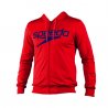 Röd Speedo hoodie med dragkedja och fastsydd logga vid utomhuspool