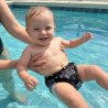 Badblöja för babyxim och de första badet. Säkra i passformen. Fin mörkblå färg.