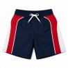 Badshorts barn marin/röda/vita med knyt, billiga badshorts till stranden, sommaren. Simbutiken.se