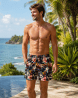 Badshorts herr med mönster blommor från Panos Emporio