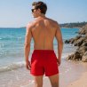 Speedo Scope badshorts herr röda med innerbyxa, resår och snöre för optimal passform
