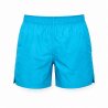 Turkosa badshorts för herr med elastisk midja och meshfoder