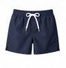 Shorts i mörkblå färg med resår och snöre i midjan