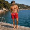 Billiga badshorts herr. Röda med marina ankare.