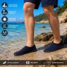 Snabbtorkande aquasocks i herrmodell som skyddar fötterna mot vassa stenar, klippor och sjöborrar.