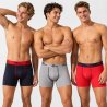 Herrkalsonger boxer 3-pack Millers i marinblått, grått och rött – bekväma boxerkalsonger för herr