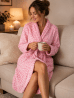Morgonrock rosa leopard - Amalia