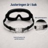Simmask för barn med stor lins och mjuk silikonkant som sitter tätt och stabilt i vatten