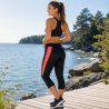 Sportiga damtights i svart och rosa med bekväm passform för träning