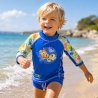 UV-tröja för barn med Nemo motiv och solskydd SPF 50+ på stranden