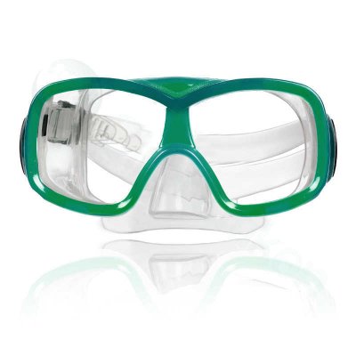 Grönt cyklop till hemmapoolen och stranden. Cyklopet har plastlins.