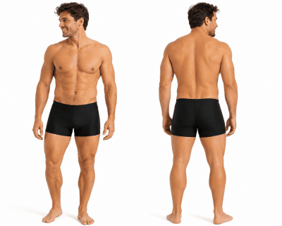 Badbyxor herr fast boxer svarta - Soak