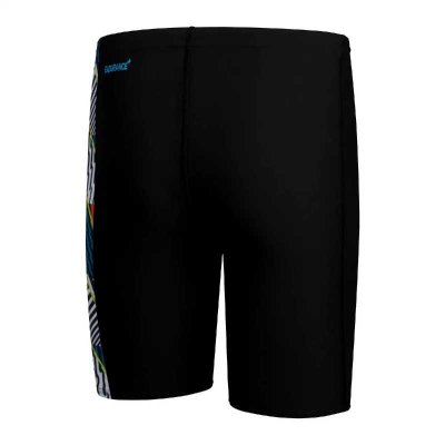 Pojkbadbyxor från Speedo med mönster på ena sidan.