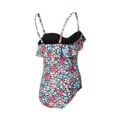 Baddräkt till dam med volanger och avtagbara band. Bandobaddräkt till dam.