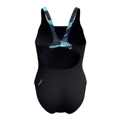 Sportig baddräkt från Speedo med snygga detaljer i grönt och blått.