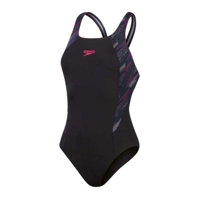 Baddräkt till dam från speedo. Svart baddräkt med mönster från Speedo.