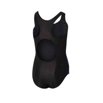 Simbaddräkt till barn. Badkläder till flick med mönster.