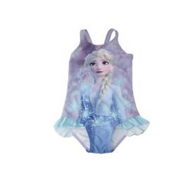 Baddräkt till barn med frozen motiv, flickbaddräkt med Elsa från frost, Frozenbaddräkt till barn