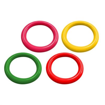 Dykleksaker - dykringar i grön, rosa, gul och röd färg.