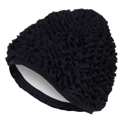 Badmössa till dam i modell frill swim cap från Fashy. Badmössa som också fungerar som duschmössa.