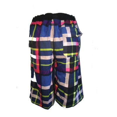 Extra långa rutiga badshorts i herrmodell från Dan Ryan för strand och bad.