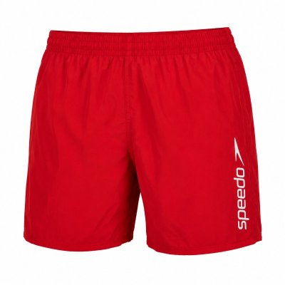 Herrbadshorts från Speedo i röd färg med bakficka och snabbtorkande polyester för semester