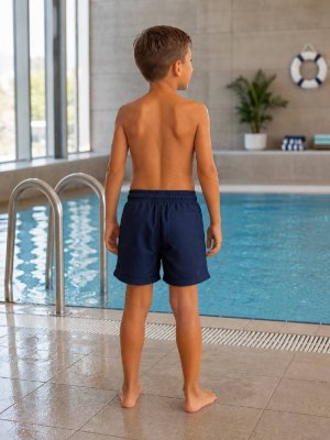 Badshorts för pojkar i mörkblå färg