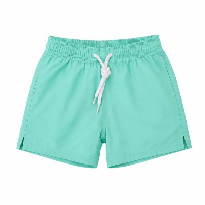 Mingröna pojkshorts för simskolan och stranden.