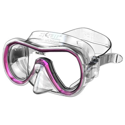 Rosa snorkelcyklop SEAC Giglio för barn och ungdom 8–14 år med bred sikt och bekväm passform.