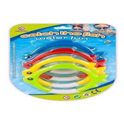 Badleksaker dykringar fiskar 4-pack