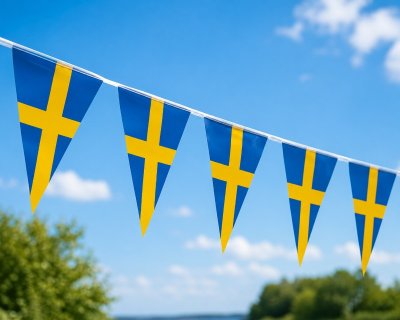 Flaggspel till midsommar, studenten, födelsedagen, semester, 6 juni. SImbutiken.se