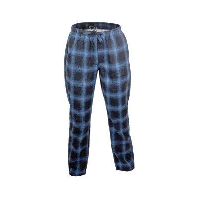 Pyjamasbyxor i flanell i färgen marinblå/blå