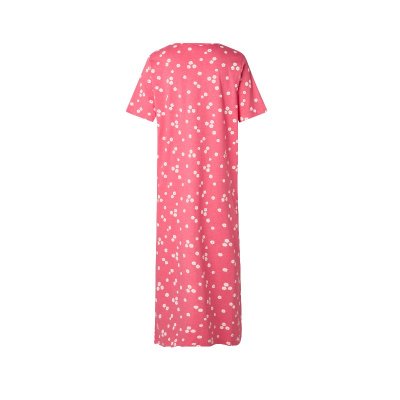 Nattlinne dam röd/rosa med blommor från svenska varumärket Amalia. Nattlinne dam är gjort i mjuk och skön bomull