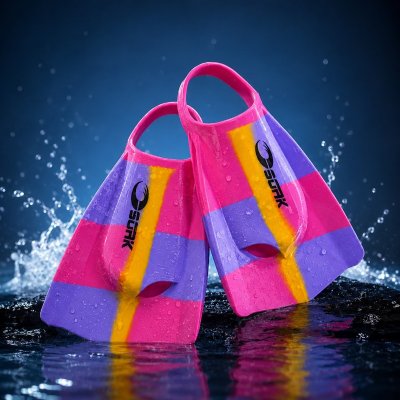 Soak simfenor i rosa och lila för simträning och lek i poolen, storlek 34/35–38/39.