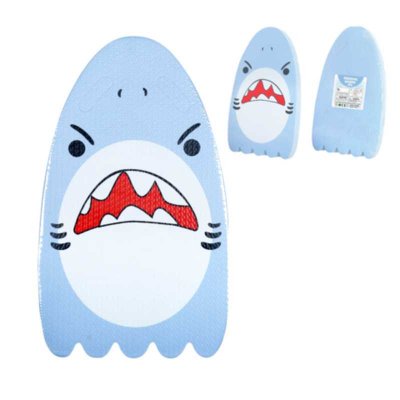 Simplatta blå med en haj. Simplatta till barn med en haj på.